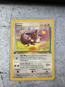 Eevee 51/64 Pokemon TCG Jungle Set 1st Edition Non-Holo - Image 1