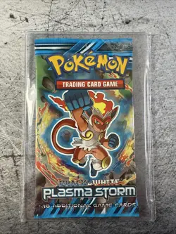 Pokemon Black And White Plasma Storm Vintage Booster Pack Sealed Infernape Art - Image 1