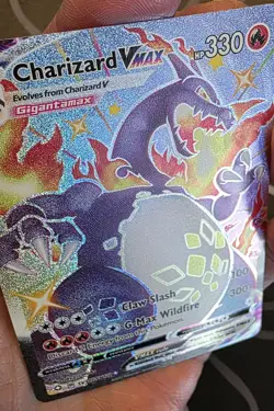 Pokemon Charizard VMAX Shiny Holo Rare Full Art Shining Fates SV107/SV122 330 HP - Image 3