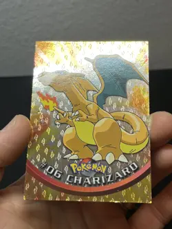 Topps Pokemon series 1 Charizard #6 silver foil embossed flames 3rd print - Image 2