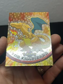 Topps Pokemon series 1 Charizard #6 silver foil embossed flames 3rd print - Image 3