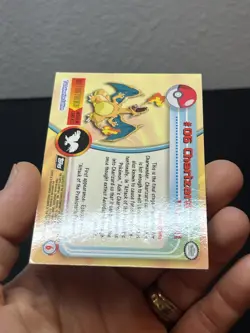 Topps Pokemon series 1 Charizard #6 silver foil embossed flames 3rd print - Image 5