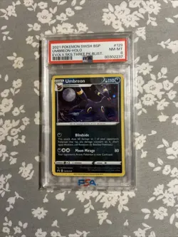 2021 Pokemon Swsh Black Star Promo #129 Umbreon-Holo PSA 9 Mint - Image 1