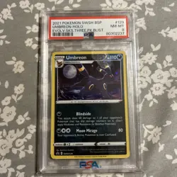 2021 Pokemon Swsh Black Star Promo #129 Umbreon-Holo PSA 9 Mint - Image 3