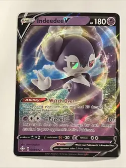Indeedee V 039/072 Shining Fates Holo Pokemon TCG Near Mint - Image 1