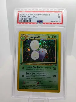 2000 POKEMON GAME NEO GENESIS #7 JUMPLUFF HOLO 1ST EDITION PSA 5 NINTENDO RARE - Image 1