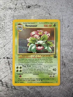Pokemon Venusaur Holo Promo #13 – WOTC Black Star 2000 Vintage Card - Image 1