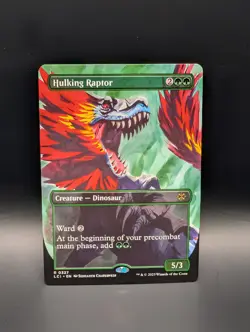 MTG - Hulking Raptor - BORDERLESS - Creature Dinosaur - LCI #327 - Rare - Image 1