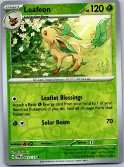 Pokemon Leafeon Rare SV: Prismatic Evolutions 005/131 NM Reverse holo - Image 1