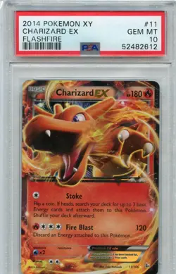 2014 POKEMON XY FLASHFIRE #11 CHARIZARD EX PSA 10 - Image 1