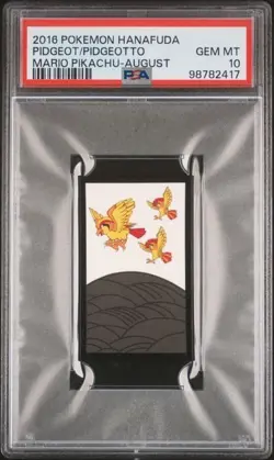 PSA 10 - 2016 Pokemon Hanafuda PIDGEOT PIDGEOTTO Mario Pikachu August (2417) - Image 1