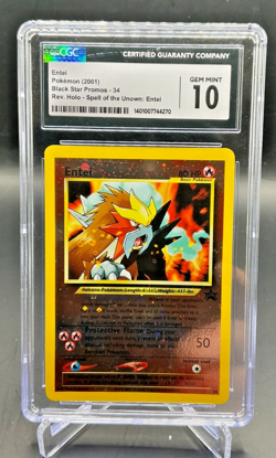 CGC 10 - 2001 Pokemon Spell Of The Unown ENTEI Reverse Holo #34 - Image 1