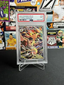 Ethan's Typhlosion 190/182 Sv10: Destined Rivals Holo PSA Mint 9 Graded Pokemon - Image 1