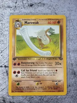 Pokemon TCG 1st Edition #105 Marowak Jungle Set 39/64 MP - Image 1