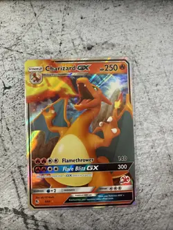 Pokemon TGC Charizard GX 9/68 Hidden Fates Holo Full Art Near Mint - Image 1