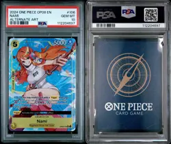 One Piece Nami (Parallel) OP08-106 Two Legends Foil Alt Art English PSA 10 💎 - Image 3