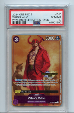 PSA 10 ST04-010 Who's Who ONE PIECE CHAMPIONSHIP 2023 CELEBRATION PACK - Image 1