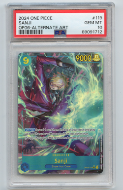 Sanji OP06-119 SEC Alt Art PSA 10 - One Piece Wings of the Captain 2024 English - Image 1
