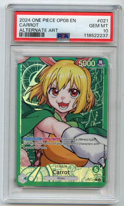PSA 10 GEM MINT - CARROT ALT LEADER OP08-021 - ONE PIECE TWO LEGENDS - Image 1