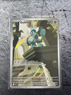 Pokemon TCG Sv: Black Bolt Golett Illustration Card 122/086 NM - Image 1