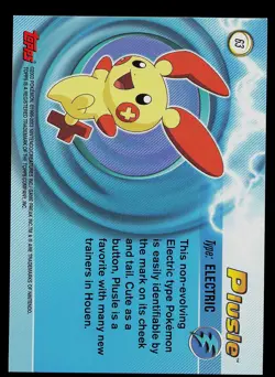 Pokemon Card - Plusle Topps Pokemon Advanced 63 - Image 2
