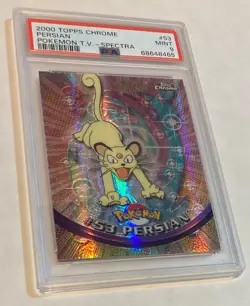 2000 Topps Chrome Pokemon TV Animation Persian SPECTRA #53 Graded PSA 9 MINT! - Image 3
