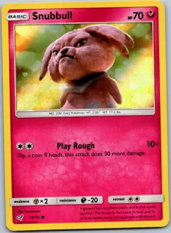 Pokemon Snubbull (Holo Common) Common Detective Pikachu 15/18 NM - Image 1