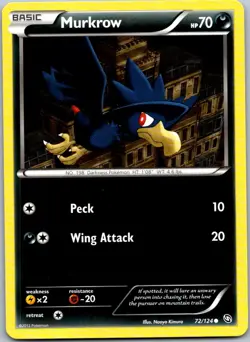 Pokemon Murkrow Common Dragons Exalted 72/124 NM - Image 1