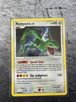 Swirled Pokemon Legends Awakened Rayquaza LV.56 14/146 Holo Rare NM - Image 1