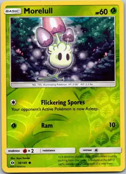 Pokemon Morelull Common SM Base Set 16/149 NM Reverse Holo - Image 1