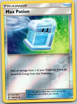 Pokemon Max Potion Uncommon SM - Guardians Rising 128/145 NM Reverse Holo - Image 1