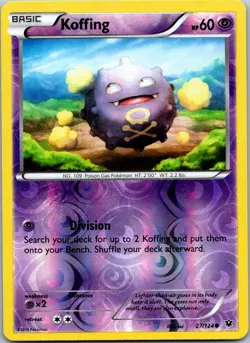 Pokemon Koffing Common XY - Fates Collide 27/124 NM Reverse Holo - Image 1
