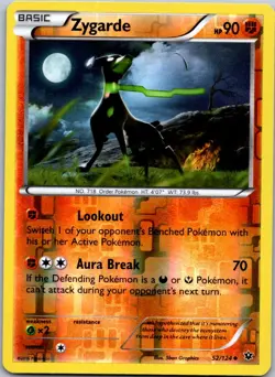 Pokemon Zygarde (52) Uncommon XY - Fates Collide 52/124 NM Reverse Holo - Image 1