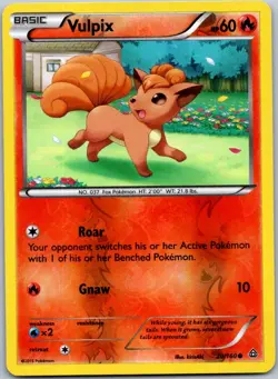 Pokemon Vulpix Common XY - Primal Clash 20/160 NM Reverse Holo - Image 1