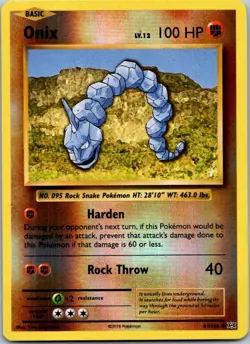Pokemon Onix Common XY - Evolutions 61/108 NM Reverse Holo - Image 1