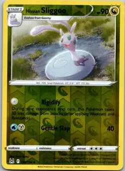 Pokemon Hisuian Sliggoo Uncommon SWSH11: Lost Origin 133/196 NM Reverse Holo - Image 1