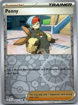 Pokemon Penny Uncommon SV01: Scarlet & Violet Base Set 183/198 NM Reverse Holo - Image 1