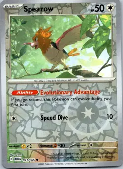 Pokemon Spearow Common SV: Scarlet & Violet 151 021/165 NM Reverse holo - Image 1