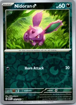 Pokemon Nidoran M Common SV: Scarlet & Violet 151 032/165 NM Reverse holo - Image 1