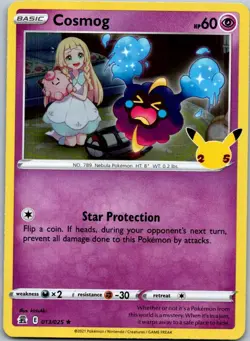 Pokemon Cosmog Holo Rare Celebrations 013/025 NM - Image 1