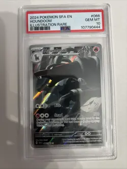 2024 POKEMON SFA EN-SHROUDED FABLE ILLUSTRATION RARE #066 HOUNDOOM PSA 10 - Image 1