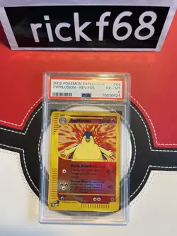 2002 POKEMON EXPEDITION 64 TYPHLOSION-REV.FOIL PSA 6 - Image 1