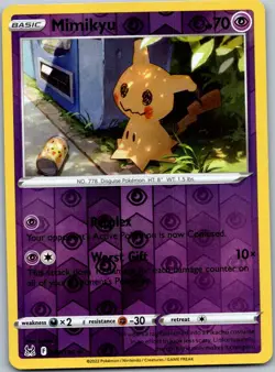 Pokemon Mimikyu Rare SWSH11: Lost Origin 080/196 NM Reverse holo - Image 1