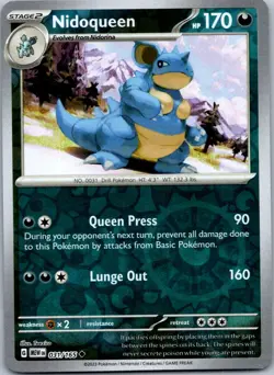 Pokemon Nidoqueen Uncommon SV: Scarlet & Violet 151 031/165 NM Reverse holo - Image 1