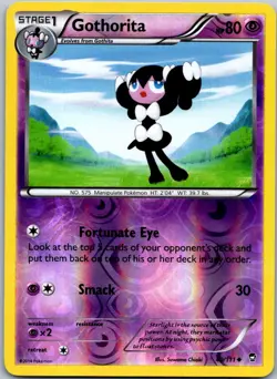 Pokemon Gothorita Uncommon XY - Furious Fists 40/111 NM Reverse holo - Image 1