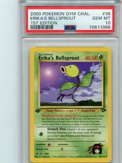 1st EDITION - Pokemon: GYM CHALLENGE 🍃 PSA 10 GEM MINT - ERIKA'S BELLSPROUT 💎 - Image 1