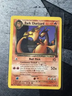 DARK CHARIZARD 21/82 non-holo Team Rocket Pokemon TCG card - Image 1