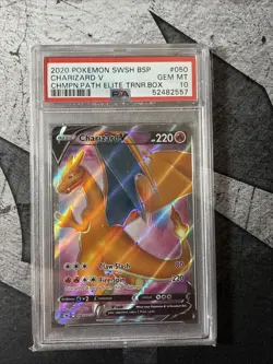 Charizard V SWSH050 SWSH: Sword & Shield Promo Cards Holo PSA 10 - Image 1