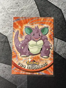 Pokemon Topps TV Animation Edition #34 Nidoking Blue Logo Card - Image 1