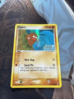 Diglett 50/100 ex Crystal Guardians Reverse Holo Stamped Pokemon - Image 1
